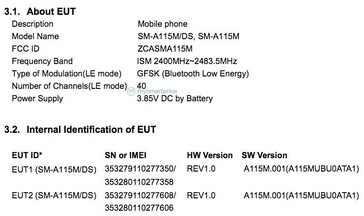 More from the FCC on the Galaxy A11. (Source: FCC via MySmartPrice)