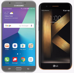 The Samsung Galaxy J7 V and LG K20 V. (Source: Verizon Wireless)