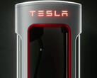 Leaked Magic Dock Supercharger with CCS adapter (image: Tesla)