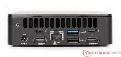 Back: Power port, 2x USB 4 (Type C), 1x USB 3.2, 1x USB 2.0, 2.5G LAN, 2x HDMI 2.1