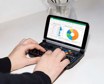 GPD Win 2 running Microsoft Excel with the joystick in 'mouse mode.' (Source: GPD)