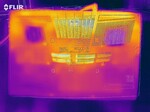 Heatmap of the bottom case under sustained load