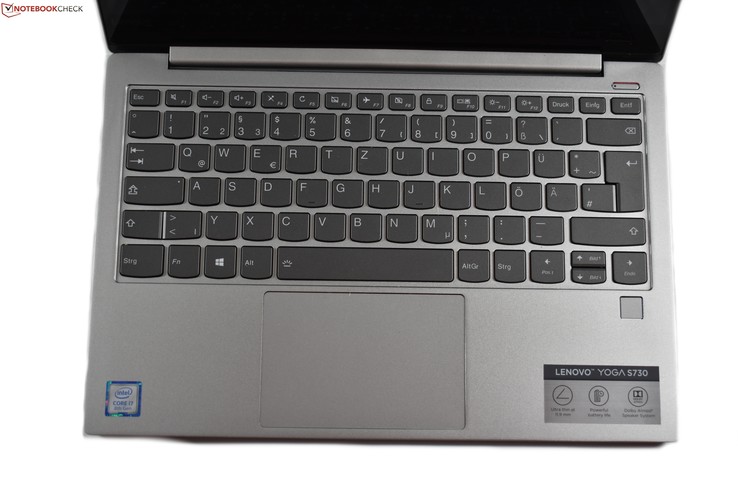 A look at the keyboard and trackpad