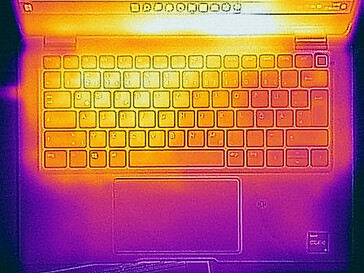 Surface temperatures, top side (idle)