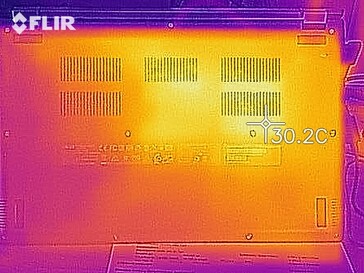 Heat map in idle operation - bottom