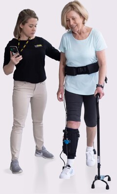 Lifeward ReStore Exo-Suit aids in stroke rehabilitation by lifting the foot properly with each step. (Source: Lifeward)