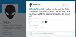 "Official" confirmation: The Thunderbolt port on the XPS 15 is only attached via 2 PCIe lanes.
