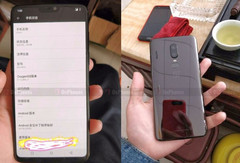 OnePlus 6 front and back (Source: OnPhones)