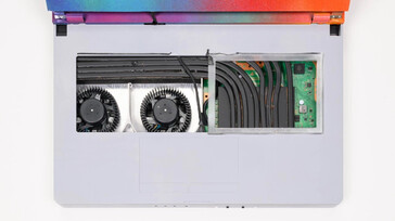 The upper portion of the PS5 gaming laptop (Image source: PenBar)