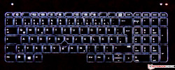 Keyboard of the HP EliteBook 755 G4 (illuminated)