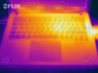 Thermal imaging of surface temperatures during a stress test - top