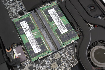 Two accessible SODIMM slots sit adjacent to the processors