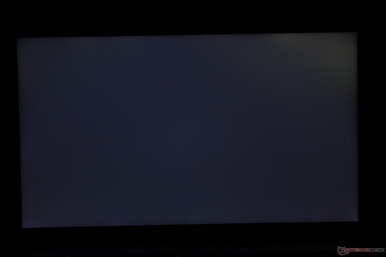 Moderate uneven backlight bleeding along the top edge and corners