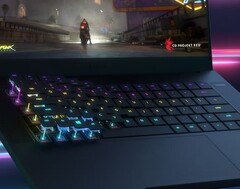 The new opto-mechanical laptop keyboard from Razer harnesses the speed of light to allow for blazing-fast response times. (Source: Razer)
