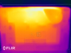 Surface temperatures stress test (rear without cover)