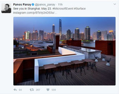 &quot;On May 23 in Shanghai, Microsoft will show the world what’s next.&quot; (Source: Twitter)
