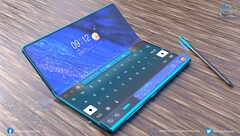 A render of the what the Huawei Mate X2 is expected to look like. (Image: TechConfigurations)