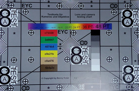 Test chart photographed