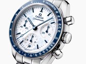 The Omega Speedmaster Milano Cortina 2026 features a varnished white dial (Image source: Omega)