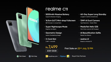 Realme C11 specifications (image via Realme on Twitter)