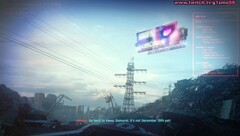 Cyberpunk 2077 Easter egg message (Source: g1zmo59 on Twitch)