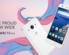 Huawei Y3 2018 Android Go smartphone with MediaTek MT6737M processor (Source: Huawei South Africa)