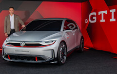 Thomas Schäfer, CEO Volkswagen Brand presents the new ID. GTI Concept at IAA in Munich, Germany. (Image source: Volkswagen)