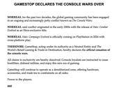 A screengrab of the satirical declaration by GameStop on X (image source: GameStop X)