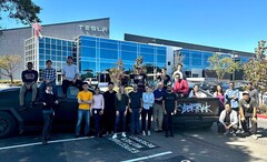 First Cybertruck with dry 4680 battery cathode (Image source: Cole Otto/LinkedIn)