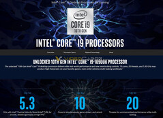 Intel Core i9-10900K. (Image source: Intel/VideoCardz)