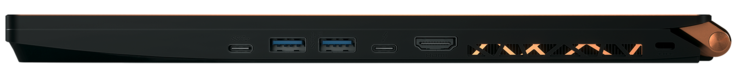 Right side: 1x USB Type-C 3.1 Gen. 1, 2x USB 3.1 Gen. 2, 1x Thunderbolt 3, 1x HDMI