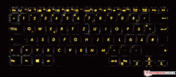 the keyboard of the Asus ZenBook Flip S (backlit)