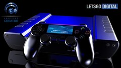 A concept render of the PS5 and DualShock 5 (Image source: Gaming Instincts &amp; LetsGoDigital)