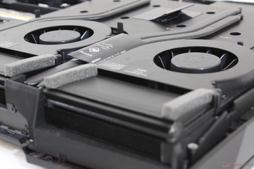 Thick fans ensure lower sound frequencies compared to super-thin gaming notebooks