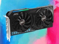 The ASRock Intel Arc B570 Challenger OC has a GPU clock speed of 2600 MHz. (Image source: ASRock, Unsplash, edited)