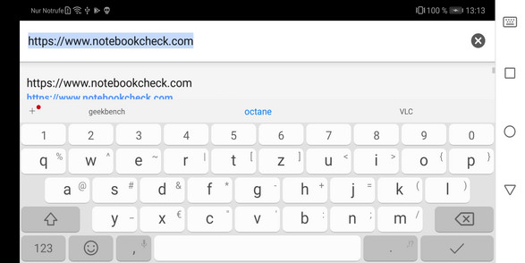 Keyboard landscape mode