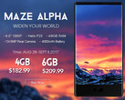 Maze Alpha variants late August 2017, Maze Alpha with 6 GB RAM now available