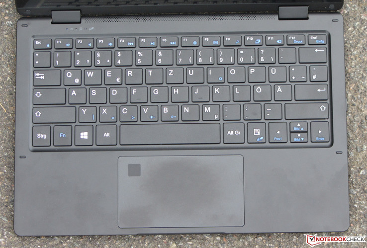 A look at the Yourbook C11B’s keyboard and trackpad