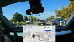 Tesla&#039;s Full Self-Driving mode in action (image: Dirty Tesla)