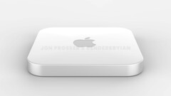 The next-generation Mac mini and the iMac's stand share a similar design. (Image source: Jon Prosser & Ian Zelbo)