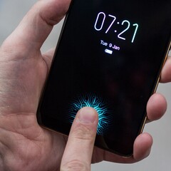 Under-display fingerprint readers debuted at CES 2018. (Source: The Verge)