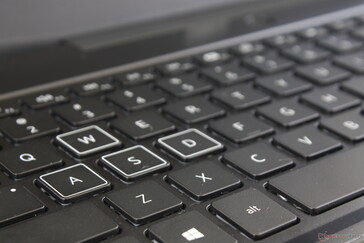 QWERTY Keys have quiet clatter with satisfactory feeedback