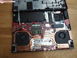 CPU and GPU cooling assembly in the Asus ROG Strix Scar 17.