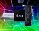 Apple M1-series chips could challenge AMD's Threadrippers and Nvidia's Ampere cards in some tests. (Image source: AMD/Apple/Nvidia/Pinterest - edited)