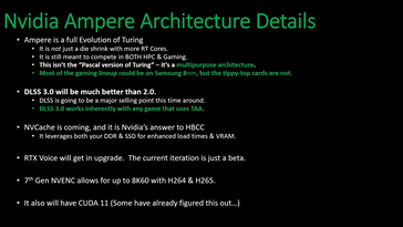 NVIDIA Ampere will be more than just a die shrink over Turing. (Source: Moore's Law is Dead on YouTube)