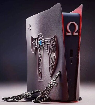 God of War customized PS5. (Image source: @GodOfWar_ES)