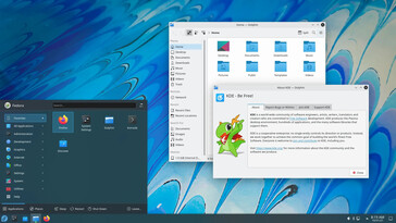 Fedora Kinoite uses KDE as its desktop environment (Image: Fedora).