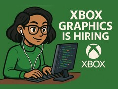 Xbox Graphics LinkedIn ad graphic with backwards monitor screen (Image source: Mike Matsel LinkedIn account)
