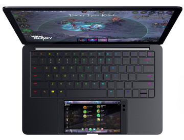Attached phone becomes a second screen and trackpad (Source: Razer)
