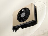 The compact MSI GeForce RTX 5050 Inspire ITX features an elegant gold design (Image source: MSI)